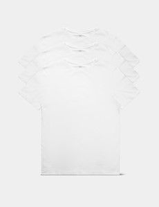 Regular Fit 3-Pack White T-Shirts