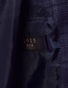 Dark Blue Tonal Check Tailored Blazer - 1913 Collection-preview4