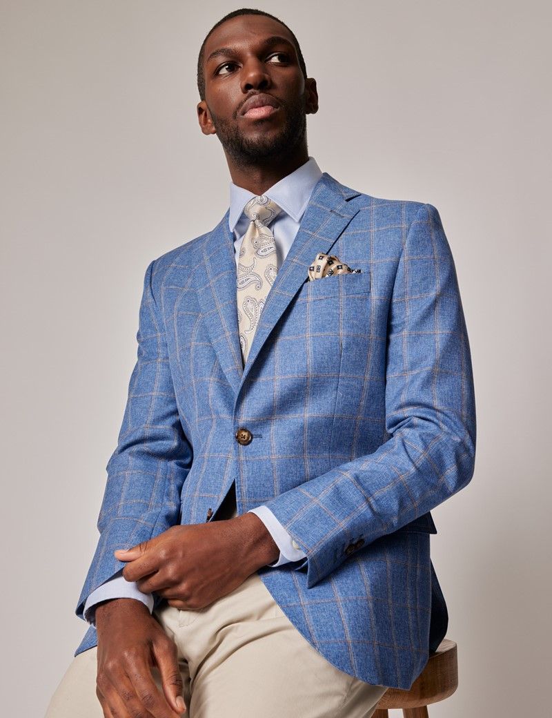 Light blue windowpane sport coat hotsell