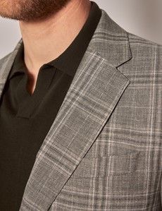 Dark Green Check Wool Blazer - 1913 Collection-preview1