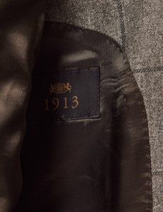 Green Windowpane Check Wool-Cotton Mix Blazer - 1913 Collection-preview4