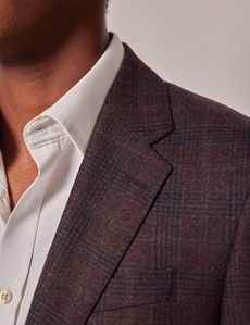 Rust Check Italian Wool Blazer - 1913 Collection-preview1