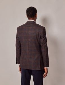 Rust Check Italian Wool Blazer - 1913 Collection-preview5
