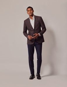 Rust Check Italian Wool Blazer - 1913 Collection-preview8