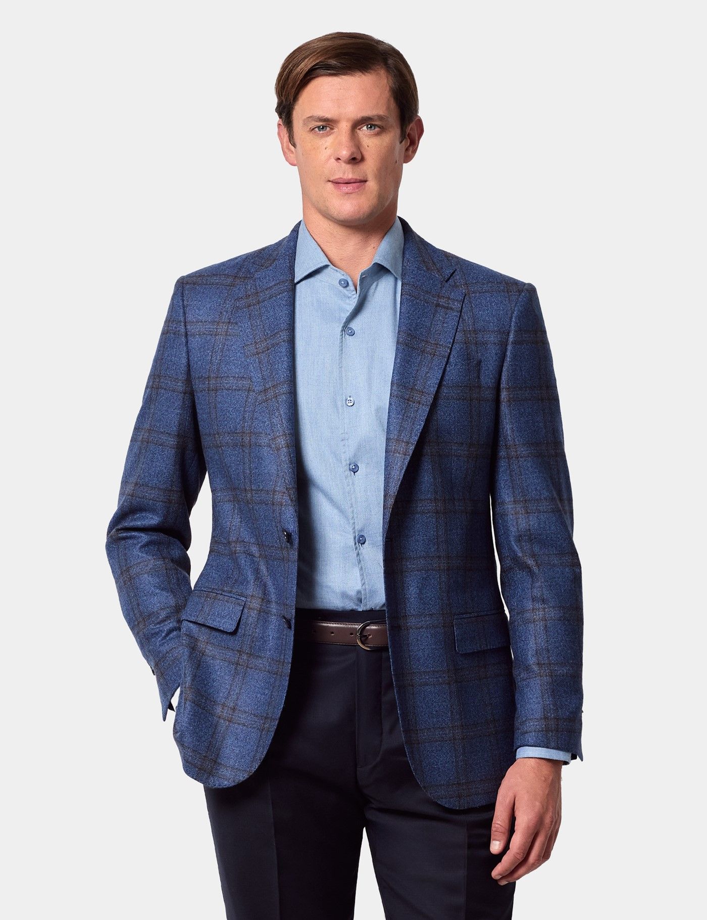 Blue & Brown Windowpane Check 1913 Blazer