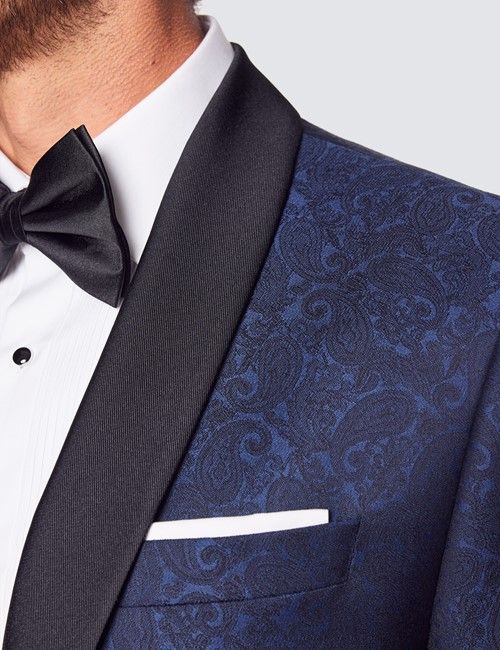 Navy Shawl Paisley Jacket-preview