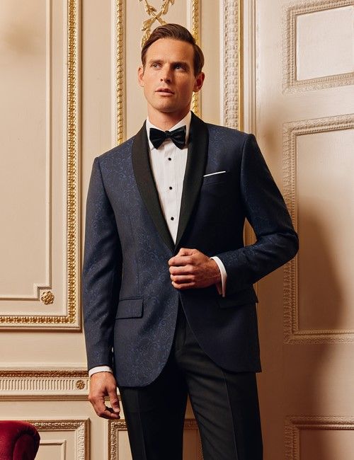 Navy Shawl Paisley Jacket