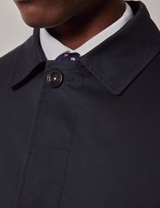 Navy Rain Mac with Removable Lining-preview2