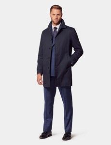 Navy Rain Mac with Removable Lining-preview6