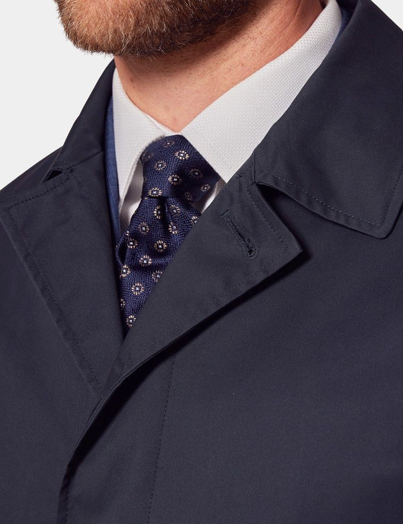 Navy Rain Mac with Removable Lining-preview