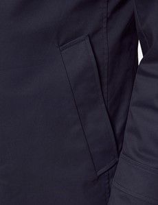 Navy Rain Mac with Removable Lining-preview2