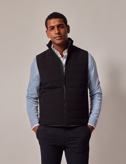 Black Quilted Vest