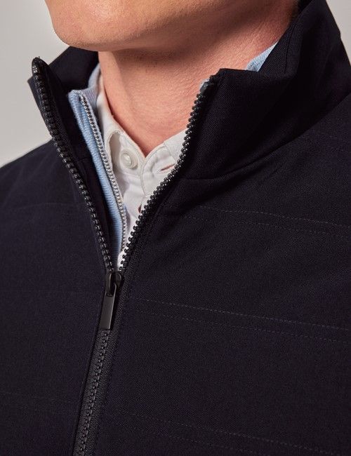 Navy Quilted Gilet-preview