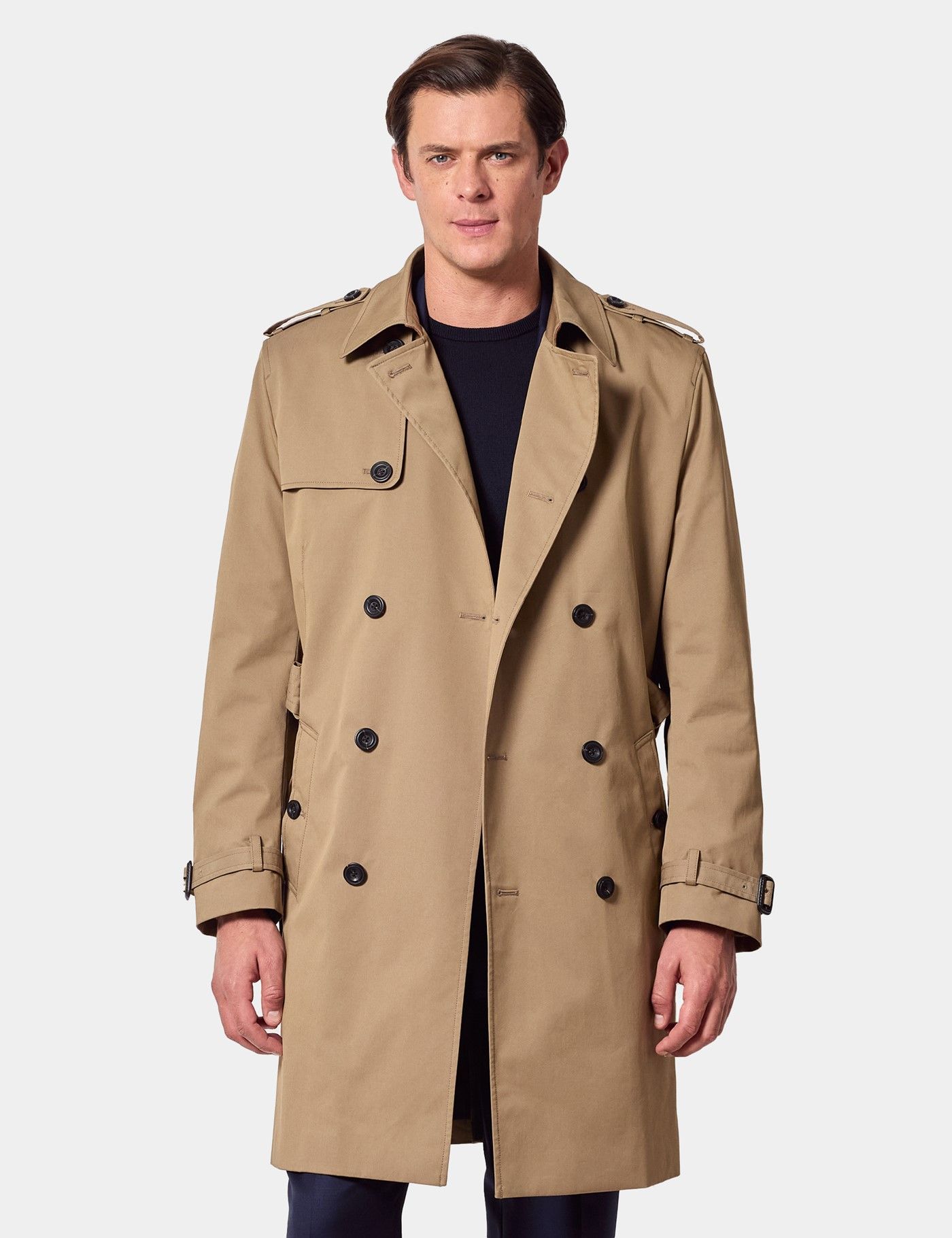 Khaki Beige Trench Coat