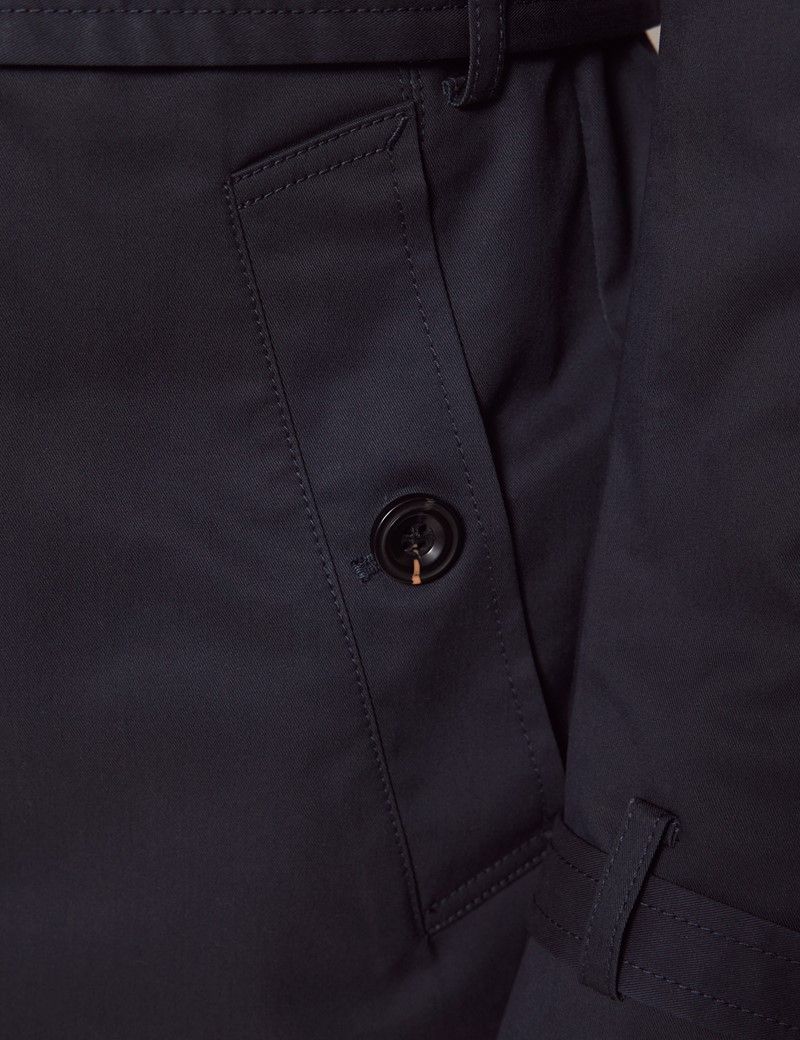 Men’s Navy Trench Coat | Hawes & Curtis