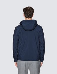 Navy Packaway Hooded Mac-preview7