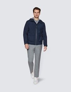 Navy Packaway Hooded Mac-preview3