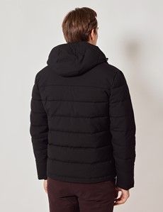 Black Hooded Padded Coat-preview5