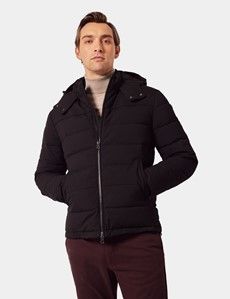 Black Hooded Padded Coat