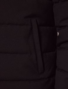 Black Hooded Padded Coat