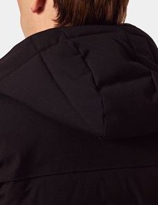 Black Hooded Padded Coat