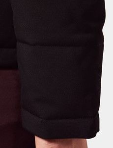 Black Hooded Padded Coat