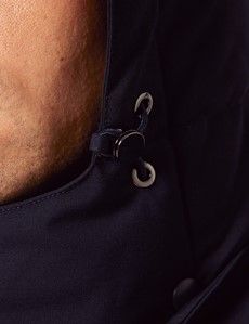 Navy Hooded Padded Coat