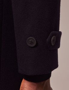 Navy Wool Funnel Neck Coat-preview6