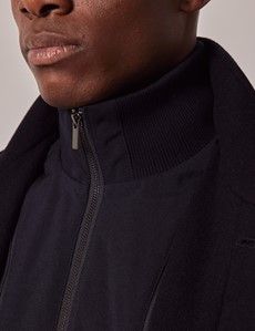 Navy Wool Funnel Neck Coat-preview8