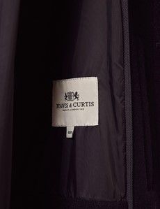 Navy Wool Funnel Neck Coat-preview3
