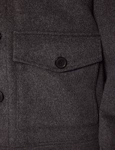 Grey Wool Harrington Jacket-preview4