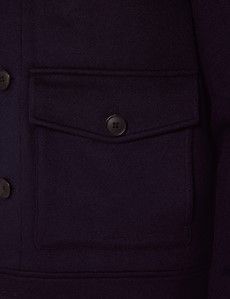 Navy Wool Harrington Jacket-preview4