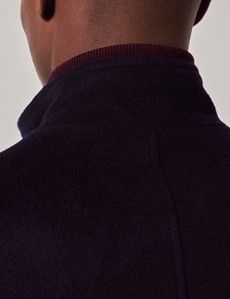 Navy Wool Harrington Jacket-preview6