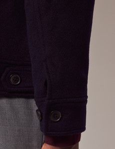 Navy Wool Harrington Jacket-preview8