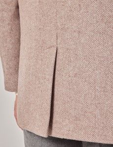 Taupe Herringbone Wool Blend Peacoat-preview7