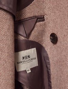 Taupe Herringbone Peacoat