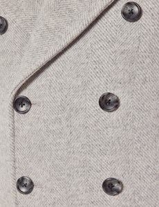 Grey Herringbone Wool Peacoat-preview3