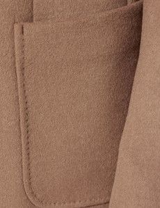 Taupe Wool Double Breasted Coat-preview3