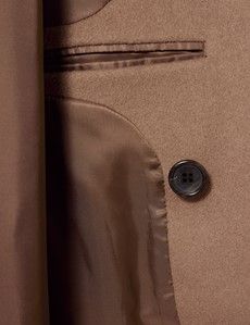 Taupe Wool Double Breasted Coat-preview4