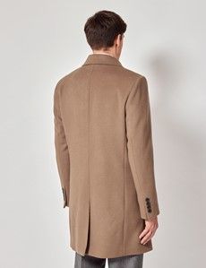 Taupe Wool Double Breasted Coat-preview5