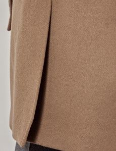 Taupe Wool Double Breasted Coat-preview8