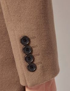 Taupe Wool Double Breasted Coat-preview7