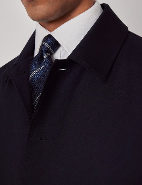 Navy Bonded Wool Mac-preview