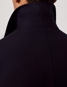 Navy Bonded Wool Mac-preview6