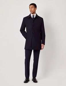 Navy Bonded Wool Mac-preview8