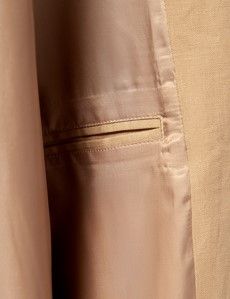 Sand Linen Bomber Jacket-preview4