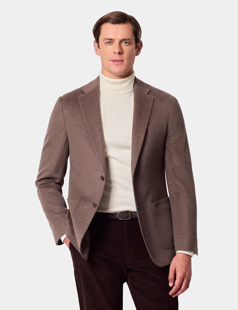 Slim Fit Taupe Blazer
