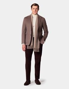 Slim Fit Taupe Blazer