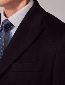 Navy Italian Wool Coat - 1913 Collection-preview2