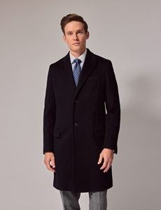 Navy Italian Wool Coat - 1913 Collection-preview4
